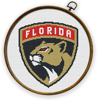 Florida Panthers logo counted cross stitch pattern